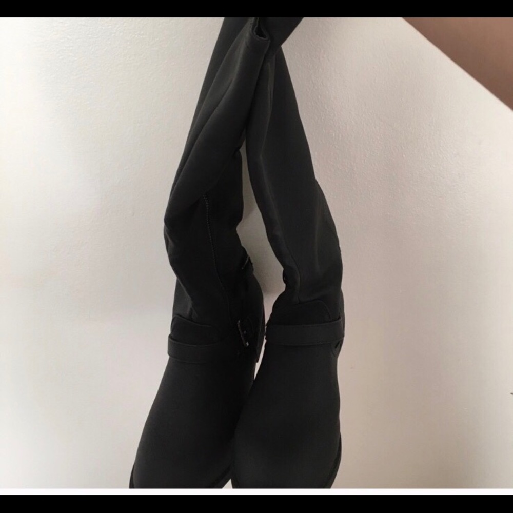 Black calf boots
